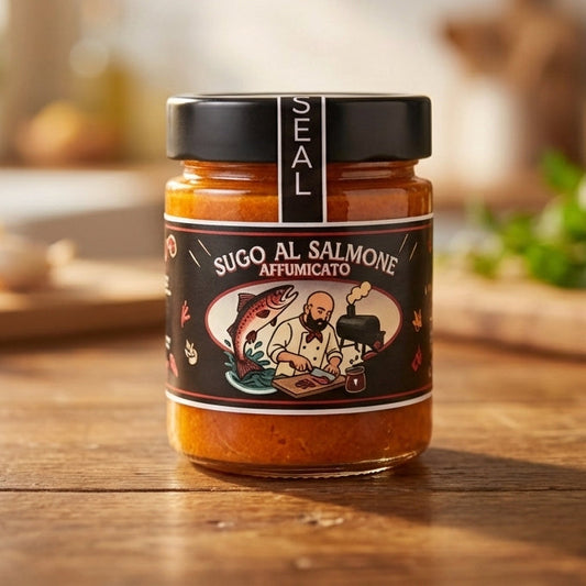 Vasetto 350ml sugo salmone affumicato artigianale